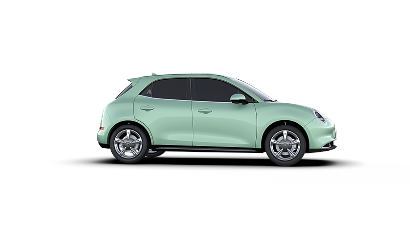 An ORA FUNKY CAT in Nebula Green exterior colour.